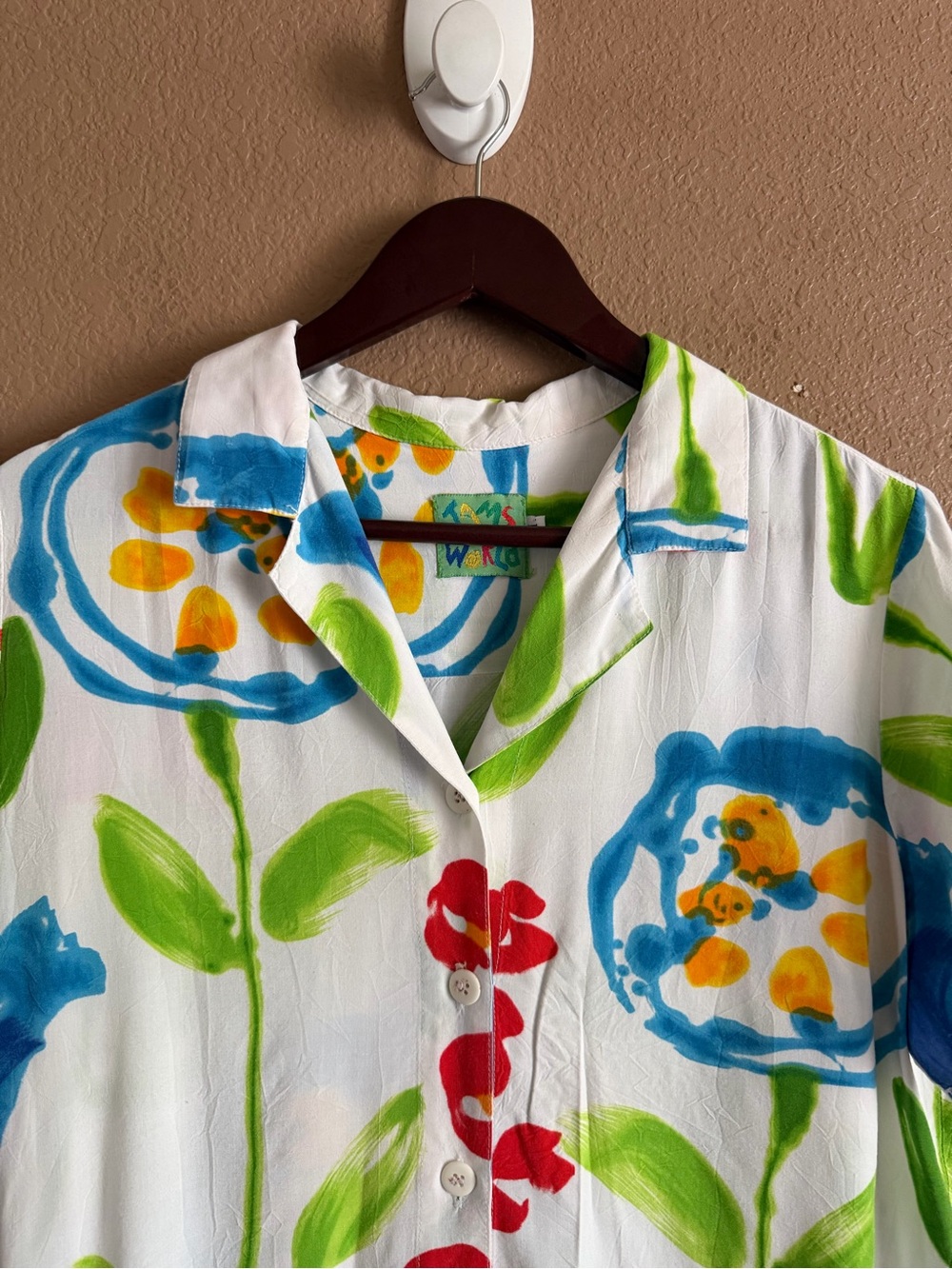 Jams World Vintage Floral Blouse Size Medium - Picture 3 of 9